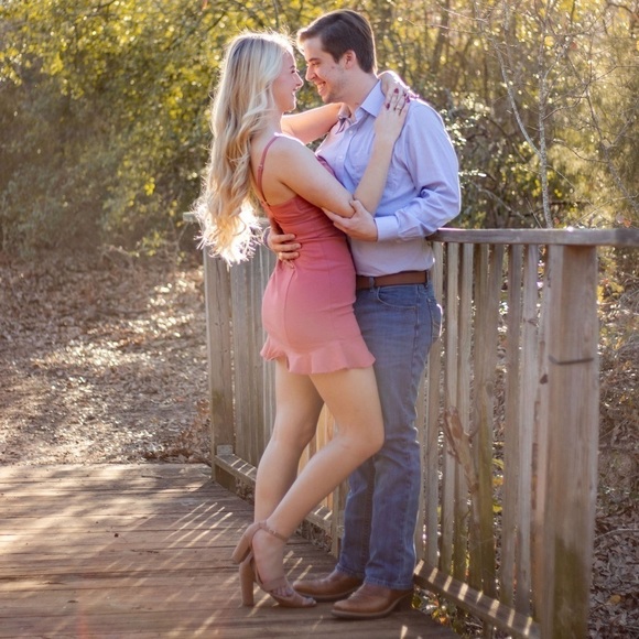 ❤️VALENTINES DAY COLLECTION:Pink Fitted Ruffle Dress - Picture 4 of 7